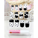 Black DOT Style False Nail Tips