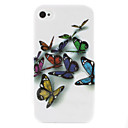 Big Butterflies Pattern Hard Case for iPhone 4 and 4S (Multi-Color)