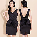TS Trendy V-neck Backless Tulip Dress