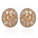 18K Gold Plated Unique Onyx Fashion Earrings