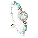 Classic Quartz Movement Round Shape with Crystal Bracelet Watch