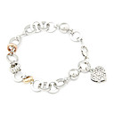 Fashion Rhinestone Heart Style Pendant Bracelet