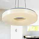 40W Comtemporary Acrylic Pendant Light with 1 Light in Ring Feature