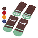 Single Stripe with Bone Pattern Anti-Skid Socks for Dogs (S-L, Assorted Colors)