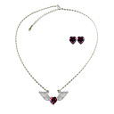 Fabulous Alloy With Crystal Angel Heart Women's Jewelery Set Including Necklace,Earrings (More Colors)