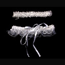 2-Piece Acrylic/Lace with Satin Ribbons Wedding Garters