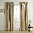 (Two Panels) Classic Stripe Solid Room Darkening Curtains