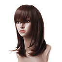 Capless Heat-resistant Fiber Long Brown Straight Hair Wig