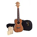 rainie - (c50) de nivel profesional acacia koa maciza ukelele concierto con funda / sintonizador (perla de unión)