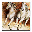 animal print caballos lienzo con marco de estirado