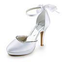Satin Stiletto Heel Closed Toe Pumps With Rhinestone Party / Evening Shoes (More Colors)