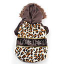Leopard Print Sherpa Warm Hoodie Coat for Dogs (XS-XL)
