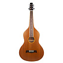 Aiersi - (01HBR) Plywood Mahogany Rope Binding Weissenborn Guitar / Acoustic Hawaiian Slide Guitar med Gig Bag (Satin)