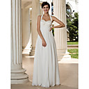 Sheath/Column Halter Floor-length Chiffon Wedding Dress