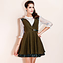 TS Leather Patch Swing Dress