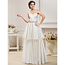 A-line Sweetheart  Floor-length Satin  Wedding Dress