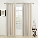 (Deux panneaux) rideaux ignifuges classiques polyester solides