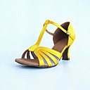 Customized Satin T-Strap Strap Latin / Ballroom Dance Shoes With Buckle (More Colors)