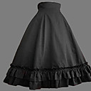 Tee-Länge Black Cotton Classic Lolita Rock