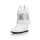 Unique Suede Wedge Heel Boots With Rivet Party/Evening Shoes