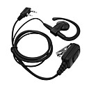 Two Way Radio Handsfree Ear Hook Microphone Earphone with Big PTT Button