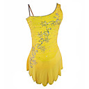 Irregular Edge Strap Flash Drill Sleeveless Ice Skating Dress