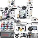 2 Cast Iron Tattoo Gun Kit for Lining and Shading(28 5ml Colors Included)