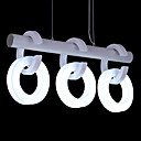 Comtemporary Acrylic Pendant Lights with 3 Lights in White Rings Design