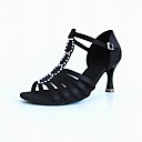 kundenspezifischen Frauen satin t-Armbandbreite latin / Ballroom Dance Schuhe mit Strass (weitere Farben)