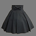 Rodilla-longitud Algodón Negro Estilo Western Classic Lolita Falda