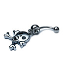 Stainless Steel Skull Design Belly Ring
