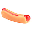 rubber hotdog piepend speelgoed voor honden
