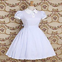 À manches courtes mi-longueur de Lumière Pays Violet Coton Robe Lolita