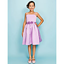 Spaghetti Ball Gown cinghie raso al ginocchio Junior abito da damigella d'onore