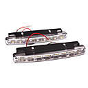 3W 8 - LED Daytime Running Car Light (White Light, IP65, 5050, Comes in a Pair, Lumen(LM) 400, Color Temperature 6000-6500K, 12V)