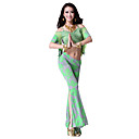 Dancewear Crystal Cotton Belly Dance Short Sleeve Top and Pant for Ladies More Colors