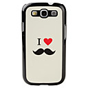 Cartoon-Stil Mustache Pattern Hard Case für Samsung Galaxy S3 I9300