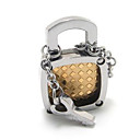 gouden sleutel van vrouwen hanger (gratis ketting) (2,3 * 1,6 * 0.4cm)