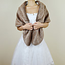Delicate Faux Fox Fur Party/Evening Shawl/Wrap