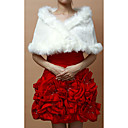 Délicate en fausse fourrure de mariage / soirée / Wraps Foulards Avec Broche Fleur