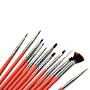 12pcs acrílico escova de cabelo Kolinsky Ferramentas Nail Art Set