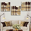 12 "-24" Modern Style Relógio de parede Floresta em lona 3pcs