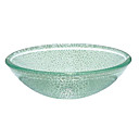 VT6032 Contemporary Tempered Glass Vessel Round Sink With Water Drain and Mounting Ring