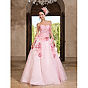 Ball Gown Sweetheart Floor-length Organza Taffeta Evening Dress