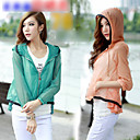 Women's Hoodie Sheer Blouse Shirt