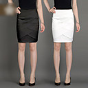 Frauen Baumwolle plissiert bodycon Rock