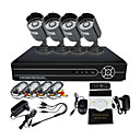 4 Outdoor Dia Noite CCTV Home Video Surveillance Camera Kit de Segurança (4CH D1, IR 10m)