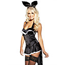 Sexy Black Bunny Girl Dress Halloween Costume(2 Pieces)
