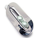 dubbele parel hanger voor mannen en vrouwen (gratis ketting) (4 * 1,4 * 1,4 cm)