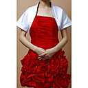 Fabuloso mangas curtas cetim ocasião especial wrap jaqueta / casamento (mais cores)